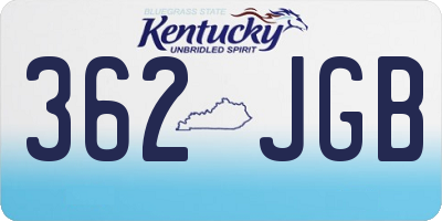 KY license plate 362JGB