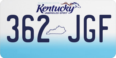 KY license plate 362JGF