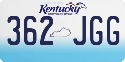 KY license plate 362JGG