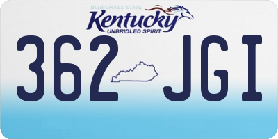 KY license plate 362JGI