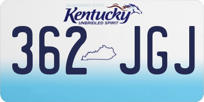 KY license plate 362JGJ