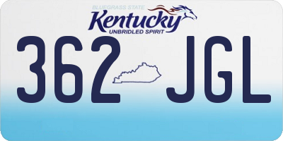 KY license plate 362JGL