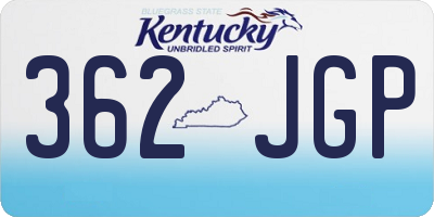 KY license plate 362JGP