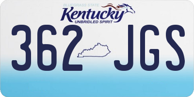 KY license plate 362JGS