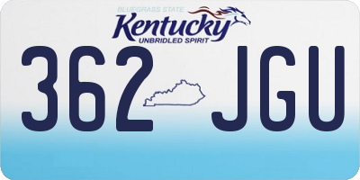 KY license plate 362JGU