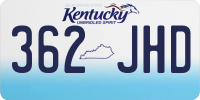 KY license plate 362JHD