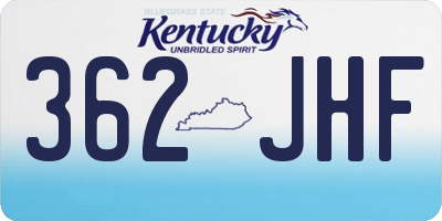 KY license plate 362JHF