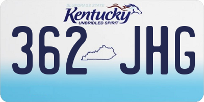 KY license plate 362JHG