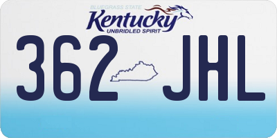 KY license plate 362JHL