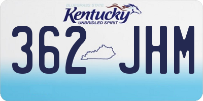 KY license plate 362JHM
