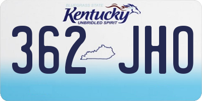 KY license plate 362JHO
