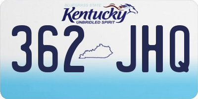 KY license plate 362JHQ