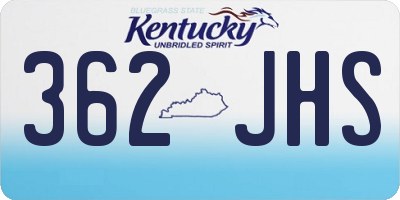 KY license plate 362JHS