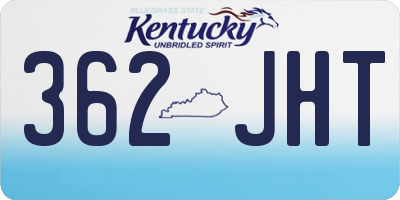 KY license plate 362JHT