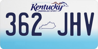 KY license plate 362JHV
