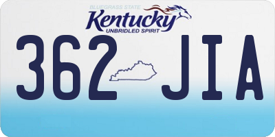 KY license plate 362JIA