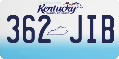 KY license plate 362JIB