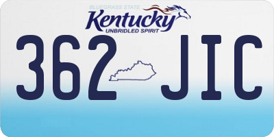 KY license plate 362JIC