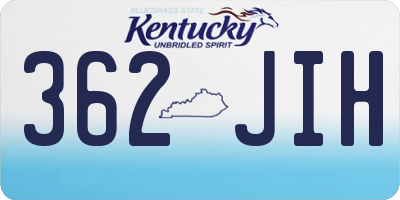 KY license plate 362JIH