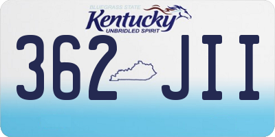 KY license plate 362JII