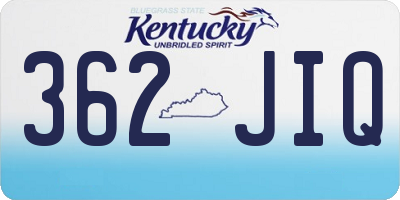 KY license plate 362JIQ