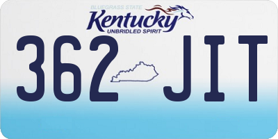 KY license plate 362JIT