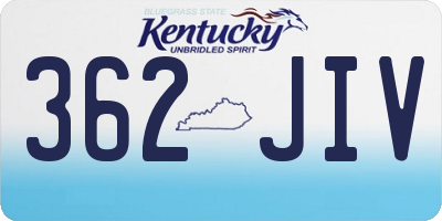 KY license plate 362JIV