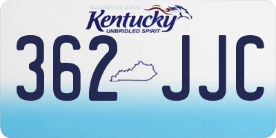 KY license plate 362JJC
