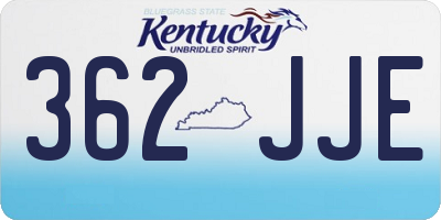 KY license plate 362JJE