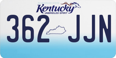 KY license plate 362JJN