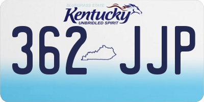 KY license plate 362JJP