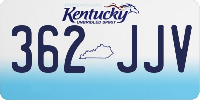 KY license plate 362JJV