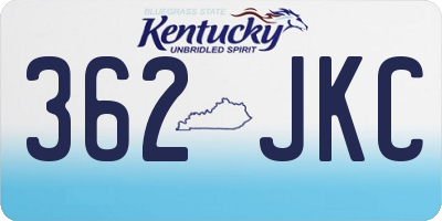 KY license plate 362JKC