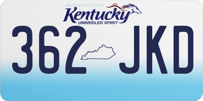 KY license plate 362JKD