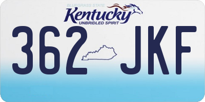 KY license plate 362JKF