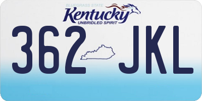 KY license plate 362JKL