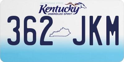 KY license plate 362JKM