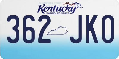 KY license plate 362JKO