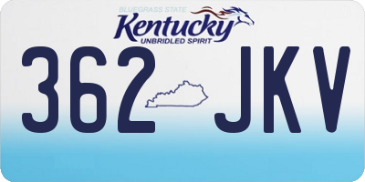 KY license plate 362JKV