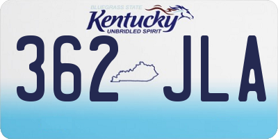 KY license plate 362JLA