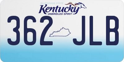KY license plate 362JLB