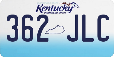 KY license plate 362JLC