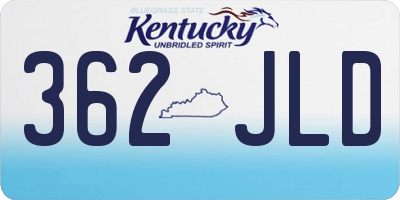 KY license plate 362JLD