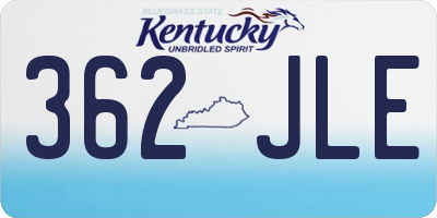 KY license plate 362JLE
