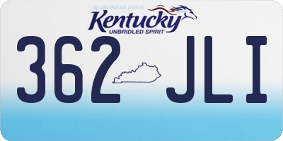 KY license plate 362JLI
