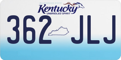 KY license plate 362JLJ