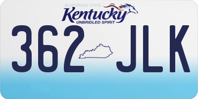 KY license plate 362JLK