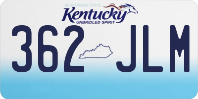 KY license plate 362JLM