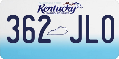 KY license plate 362JLO