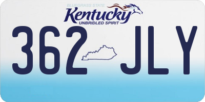 KY license plate 362JLY